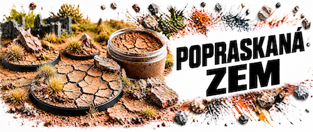 Popraskaná zem – textúry na podstavce miniatúr, diorámy a herné terény